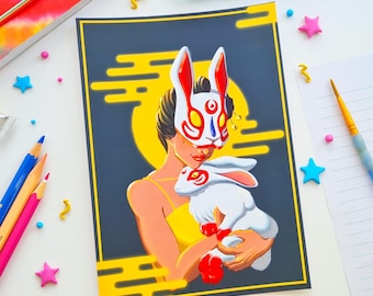 Year of the Rabbit Art Print: Chinese New Year Illustration