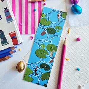 Lilypad Fish Pond Bookmark | Fish pond bookmark, nature bookmark, fish themed bookmark