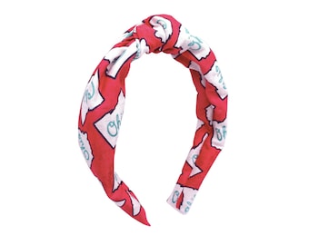 Ohio State Knotted Headband, OSU Gameday Hair Accessory, Ohio Football Headband, OSU Buckeye Headband, OSU Buckeye Hair Bow, Knot Headband