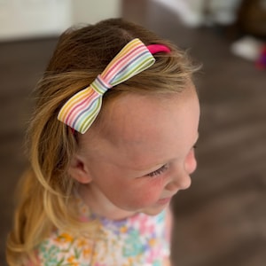Toddler Headband, Rainbow Headband, Rainbow Hair Bow, Back to school Headband, Summer Headband, Little Girl headband, thin headband for girl