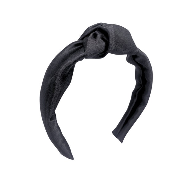 Knotted Cord Headband in Black