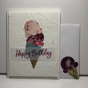 Homemade Greeting Card - Birthday - Ice Cream - Summer - Stampin&#39; Up