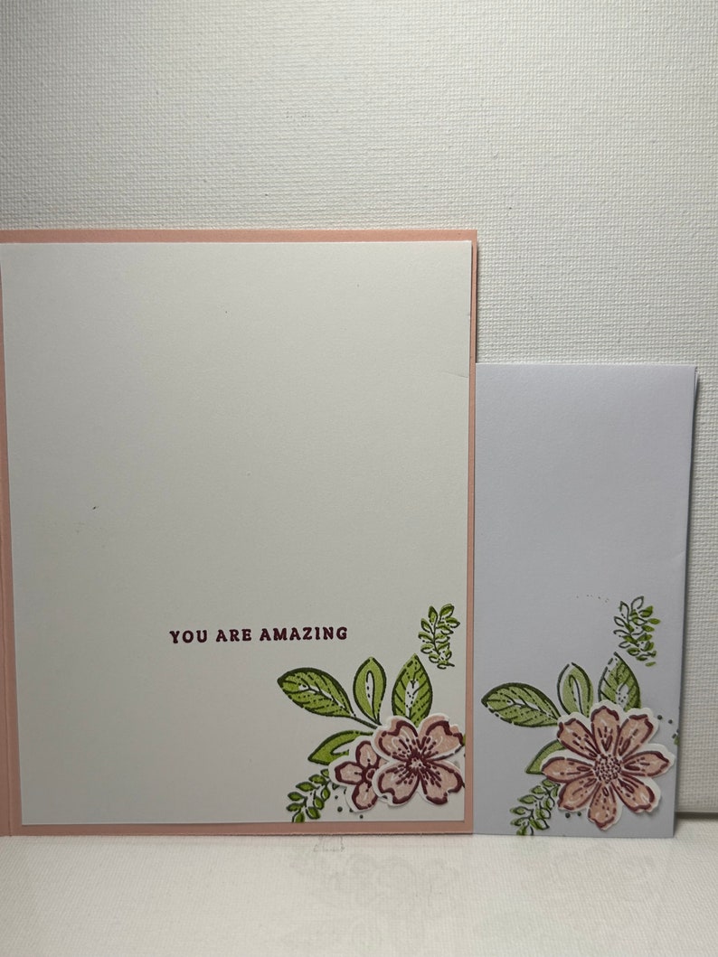 Homemade Greeting Card - Thank You - Floral - Stampin' Up - Etsy