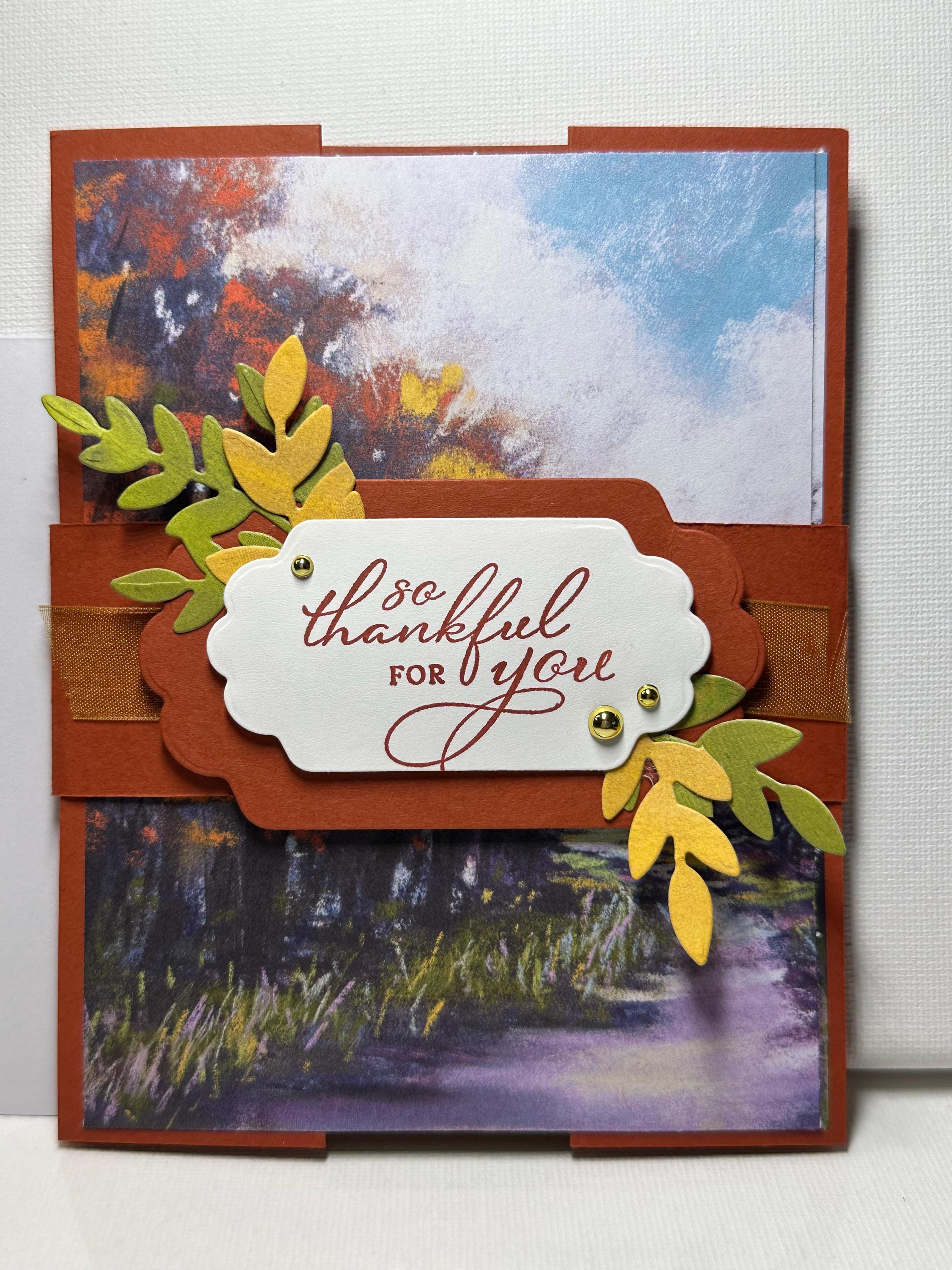 Homemade Greeting Card - Thankful - Autumn - Fall - Thanksgiving ...