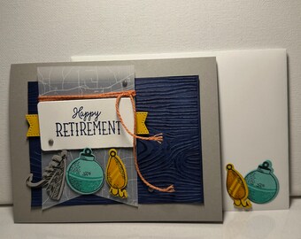 Homemade Greeting Card - Retirement - Fishing - Stampin' Up