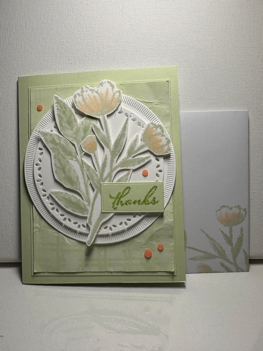 Homemade Greeting Card - Thank You - Floral - Stampin' Up - Etsy