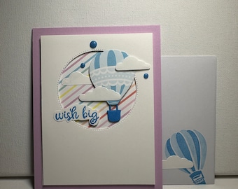 Homemade Greeting Card - Birthday - Hot Air Balloon - Stampin' Up