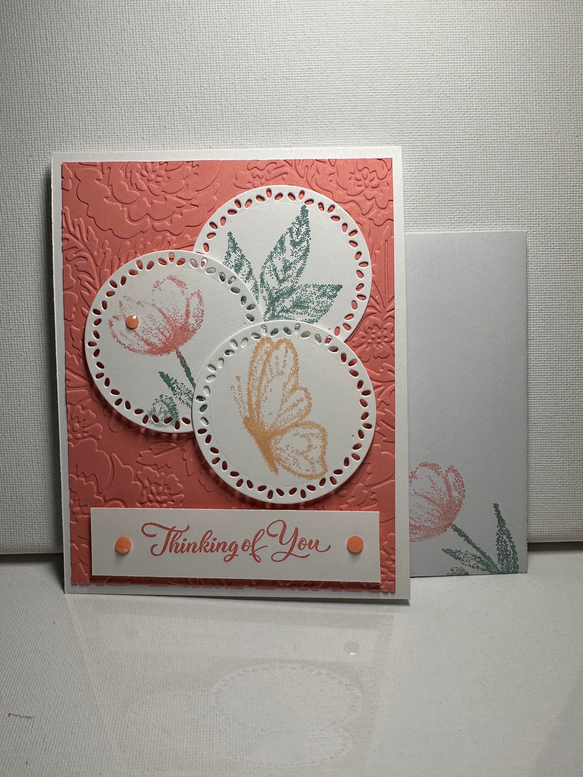 Homemade Greeting Card - Thinking of You - Floral - Butterfly - Stampin ...