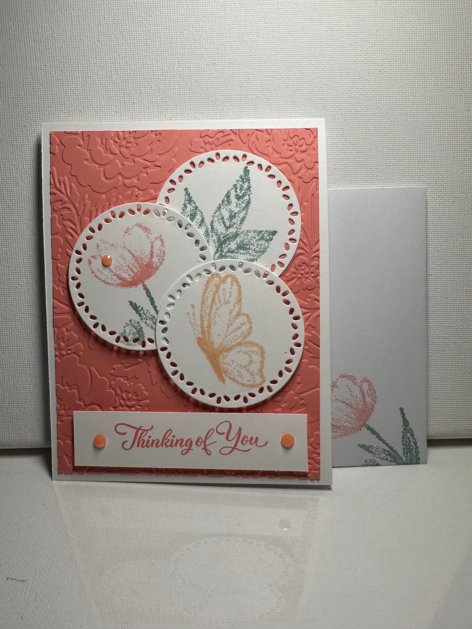 Homemade Greeting Card - Thinking of You - Floral - Butterfly - Stampin ...
