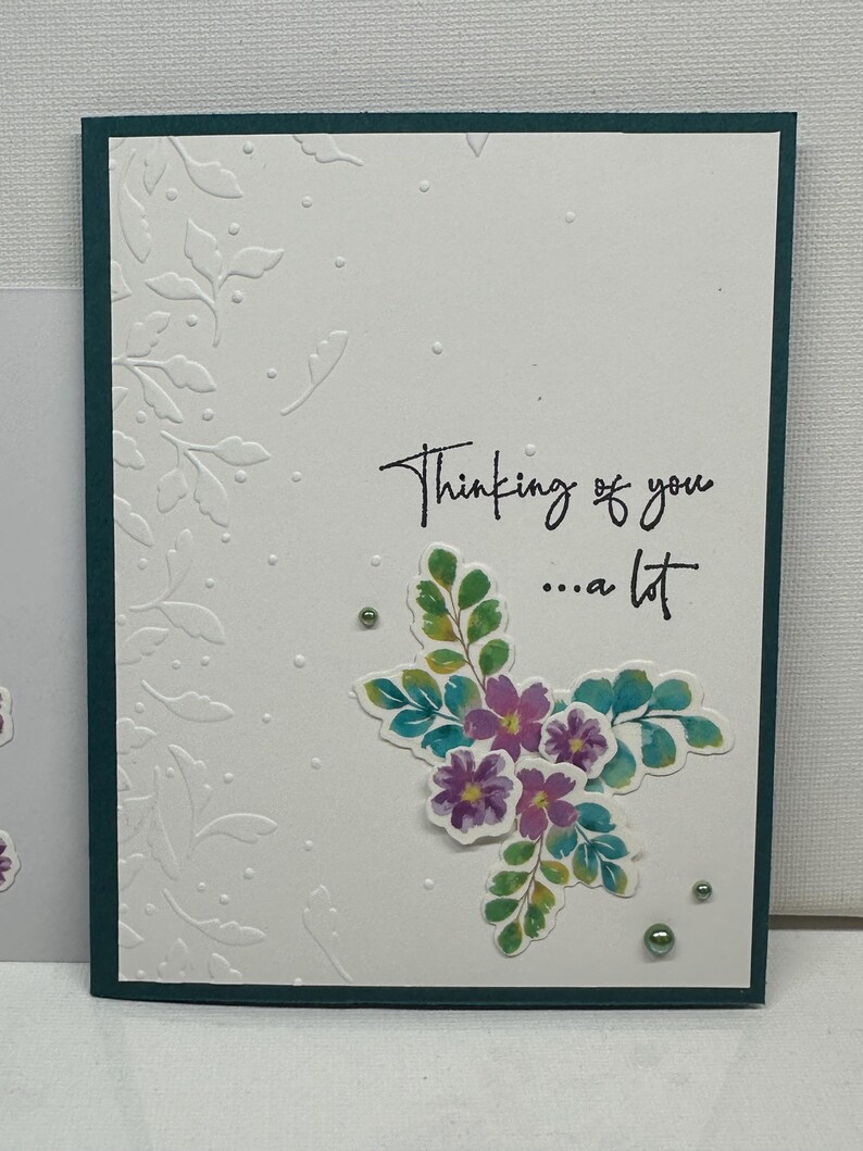 Homemade Greeting Card - Thinking of You - Floral - Stampin' Up - Etsy