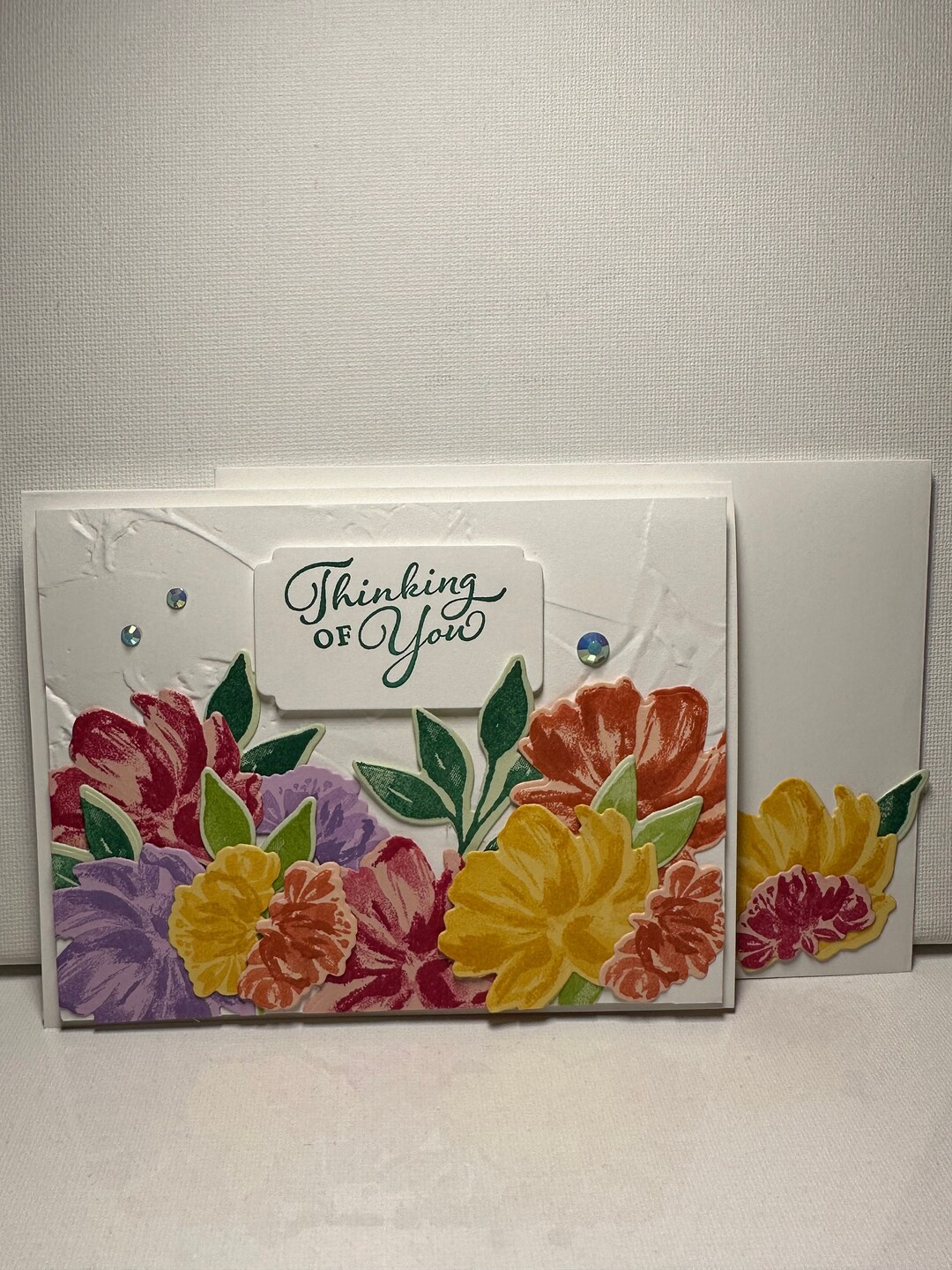 Homemade Greeting Cards - Thinking of You - Thank You - Floral ...