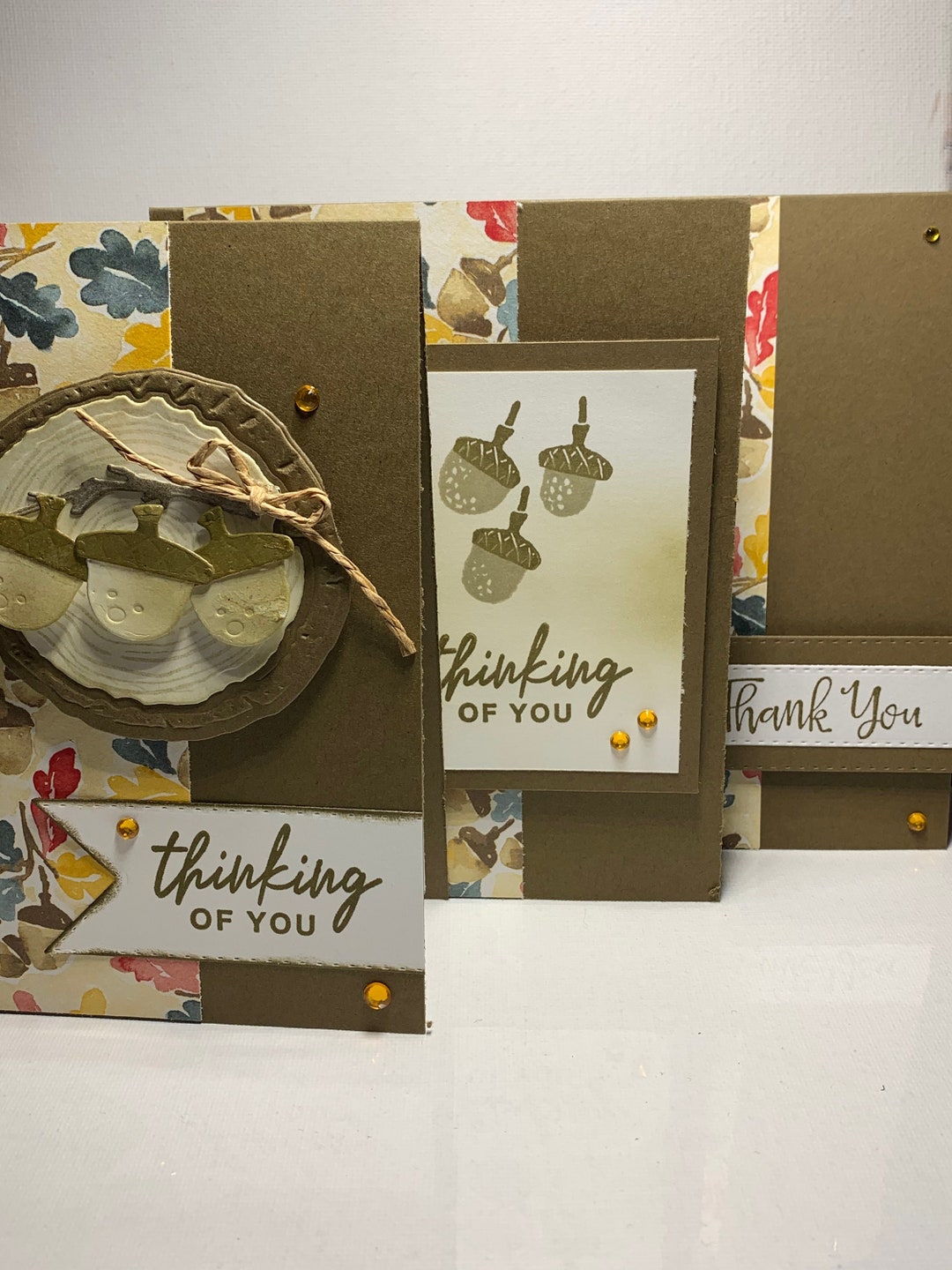 3 Pack - Homemade Greeting Card - Autumn - Fall - Thinking of You ...