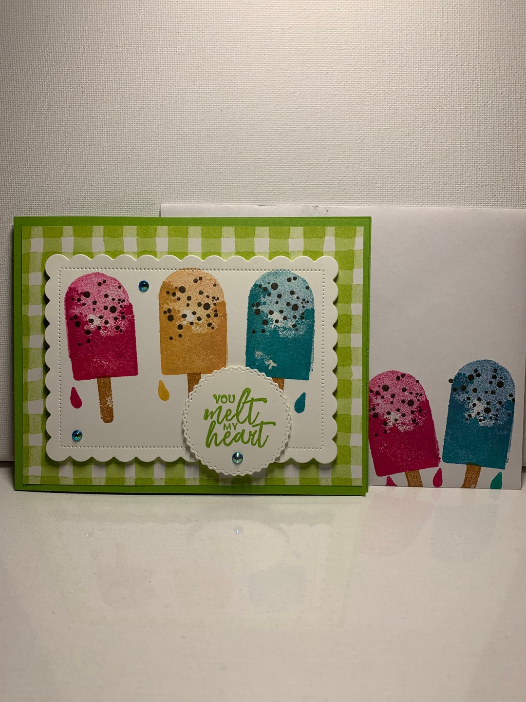 Homemade Greeting Card - Thank You - Ice Cream - Summer - Stampin' Up ...