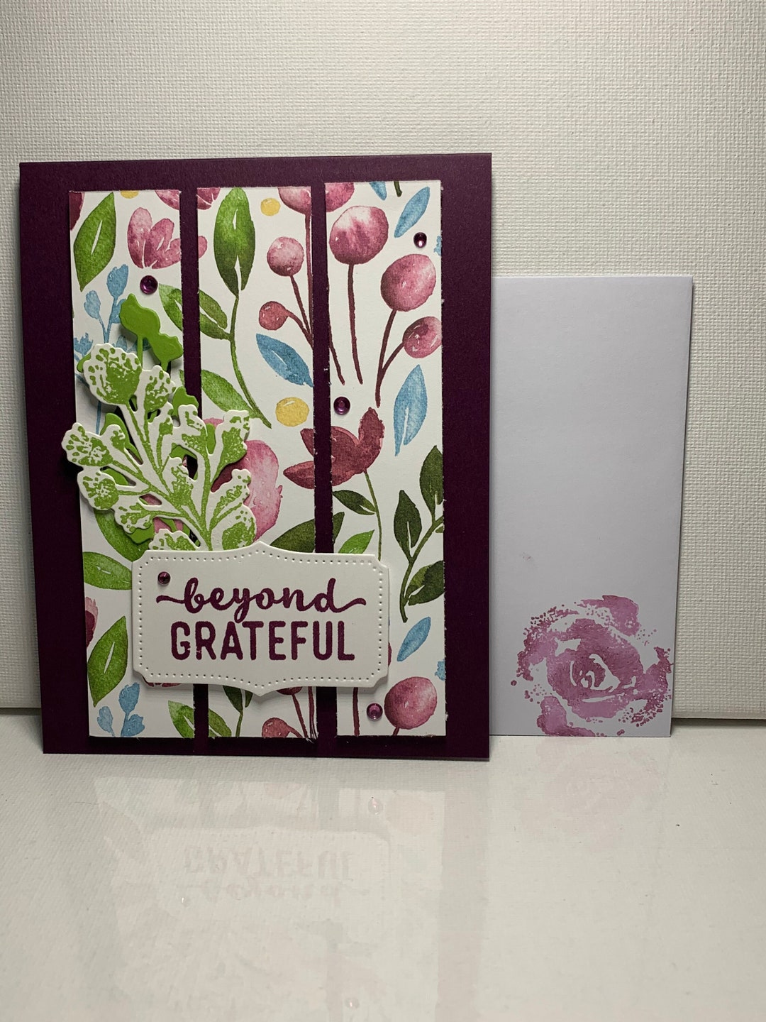 Homemade Greeting Card - Thank You - Floral - Stampin' Up - Etsy