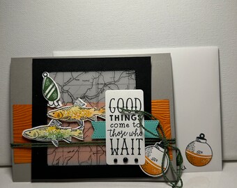 Homemade Greeting Card - Retirement - Fishing - Stampin' Up