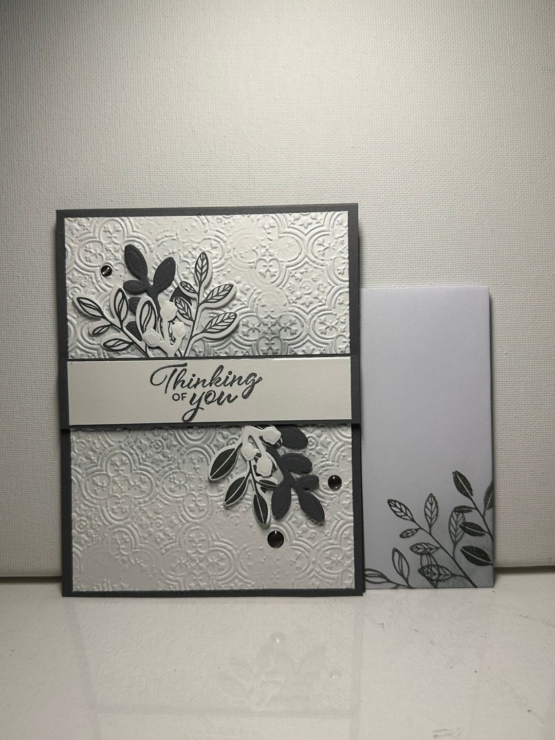 Homemade Greeting Card - Thinking of You - Floral - Leaves - Stampin ...