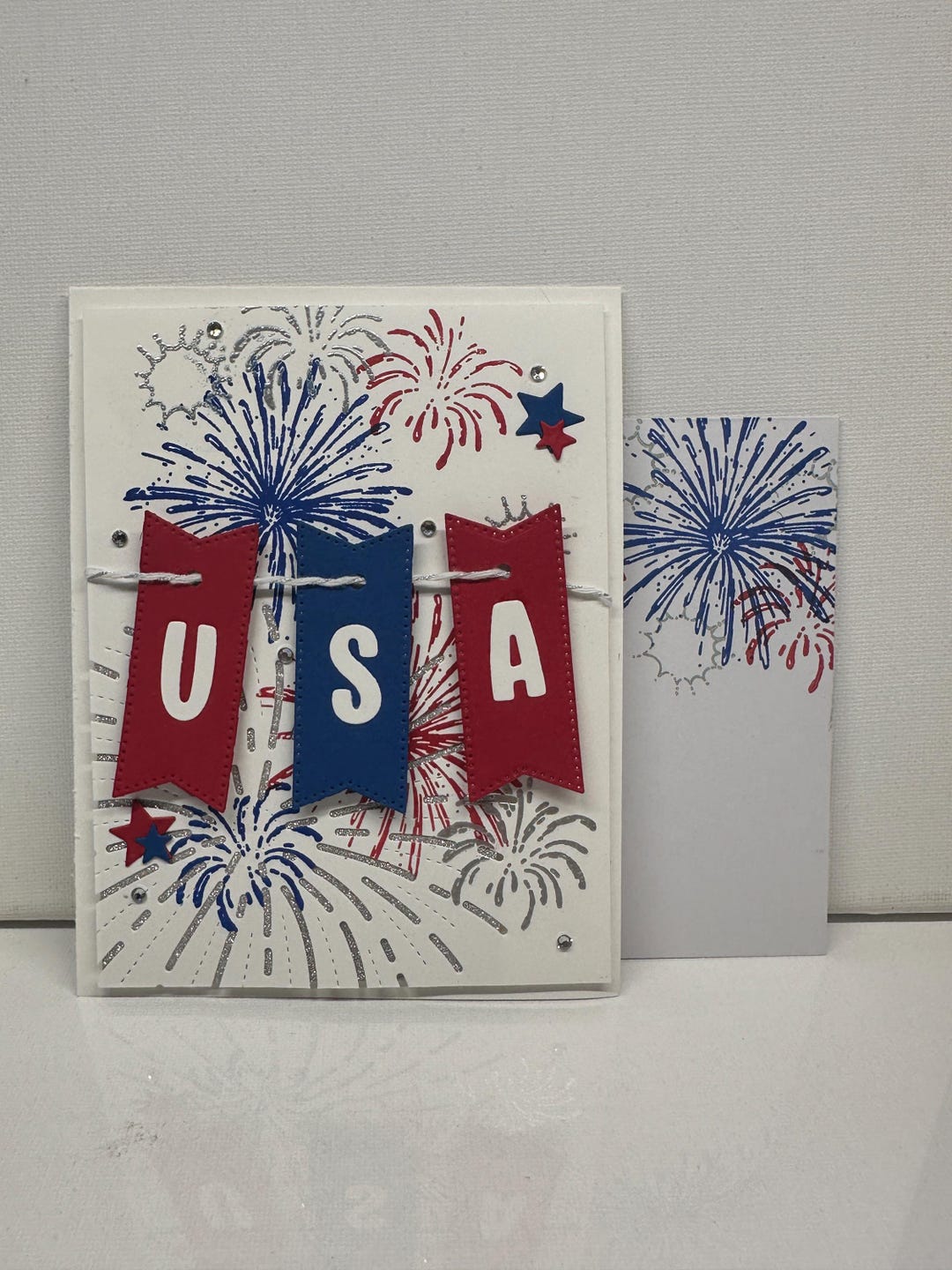 Homemade Greeting Card - Independence Day - 4th of July - Fireworks ...