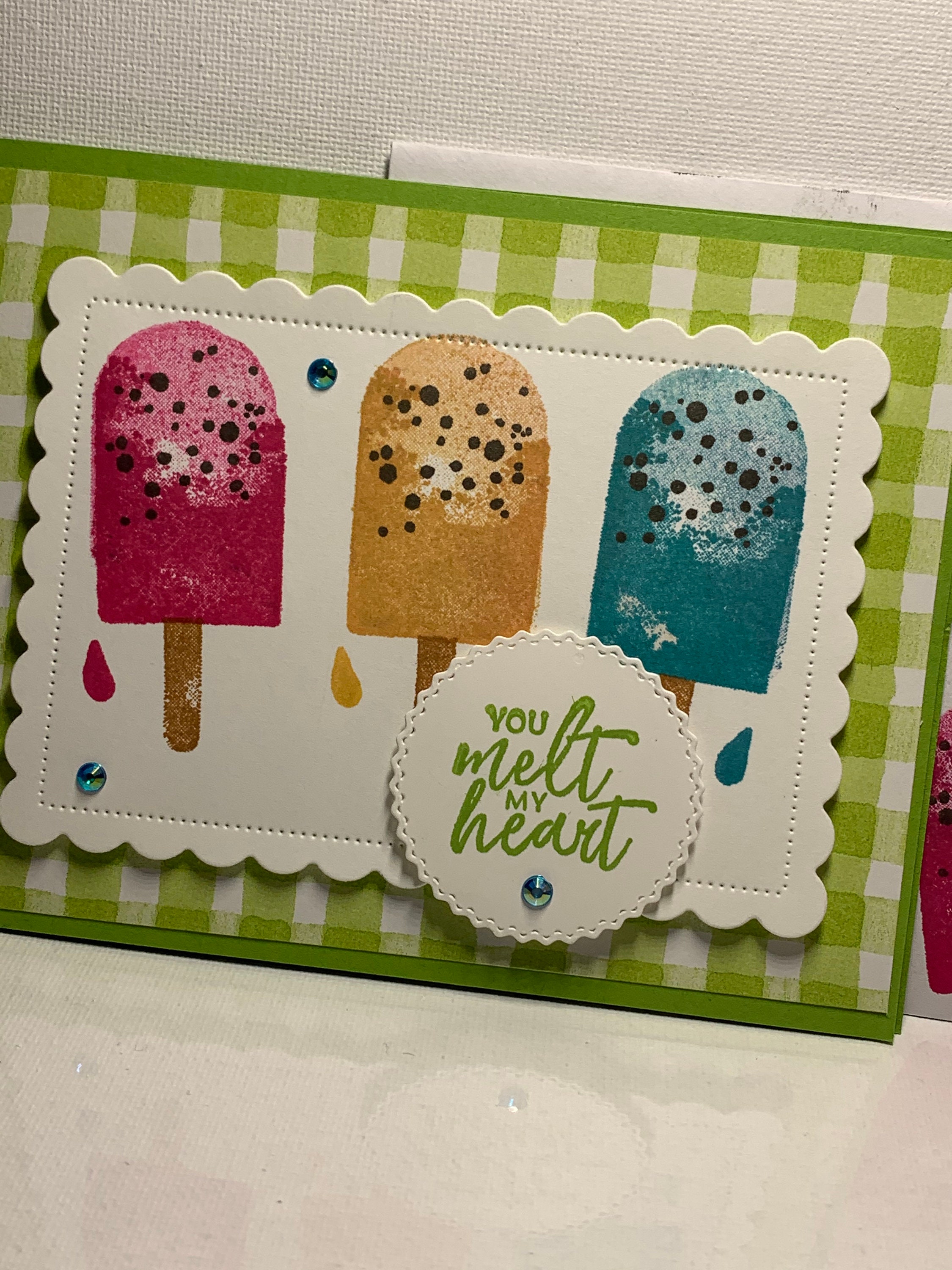 Homemade Greeting Card - Thank You - Ice Cream - Summer - Stampin' Up ...