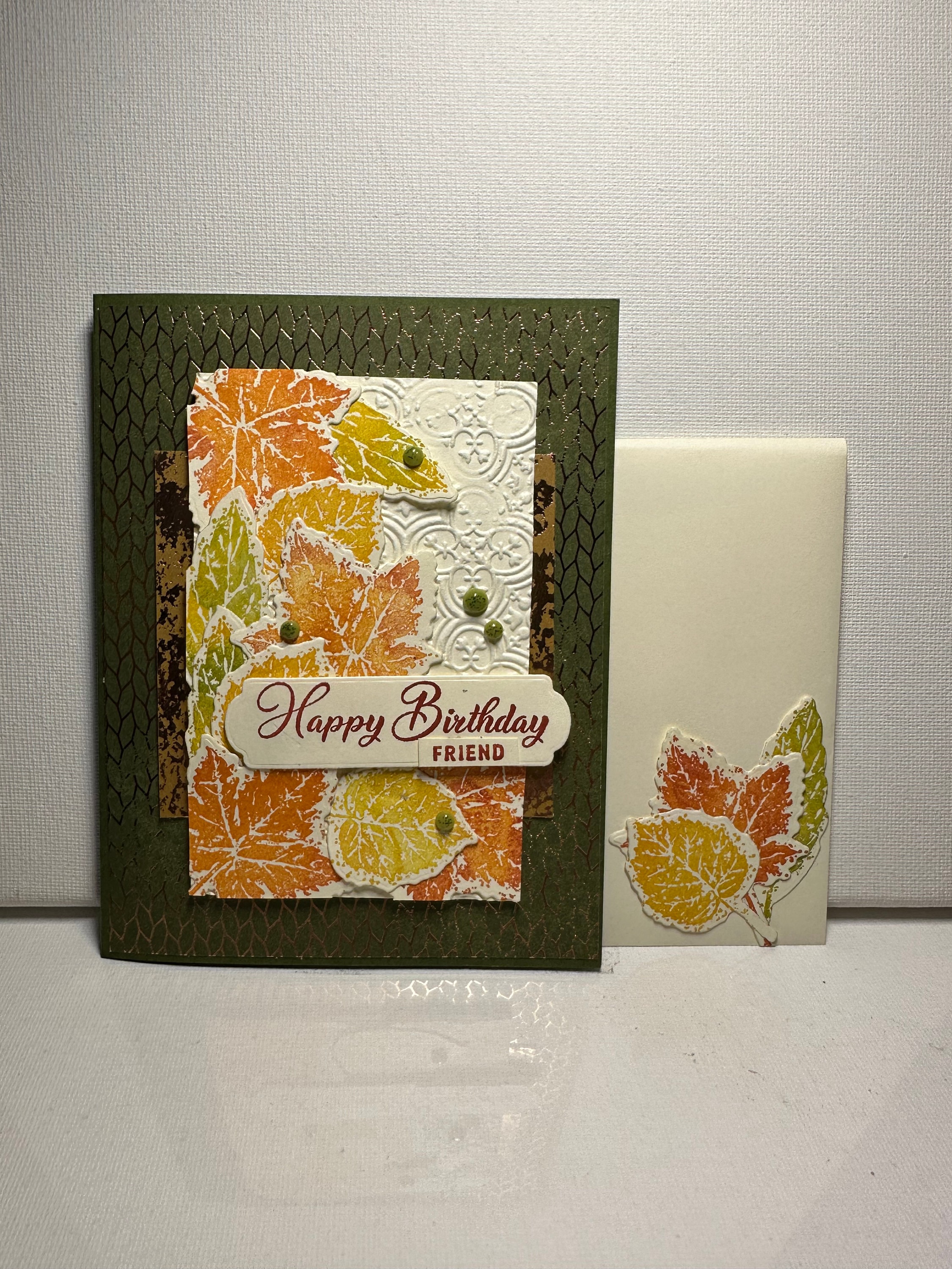 Homemade Greeting Card - Birthday - Autumn - Leaves - Stampin' Up - Etsy