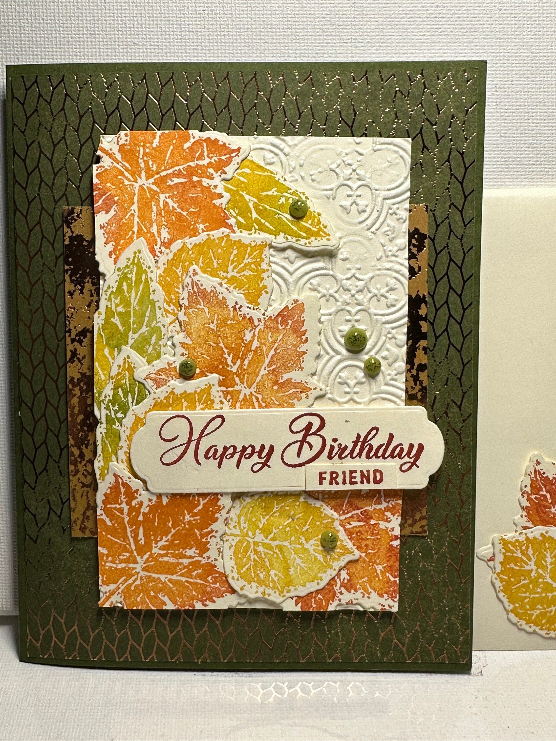 Homemade Greeting Card - Birthday - Autumn - Leaves - Stampin' Up - Etsy