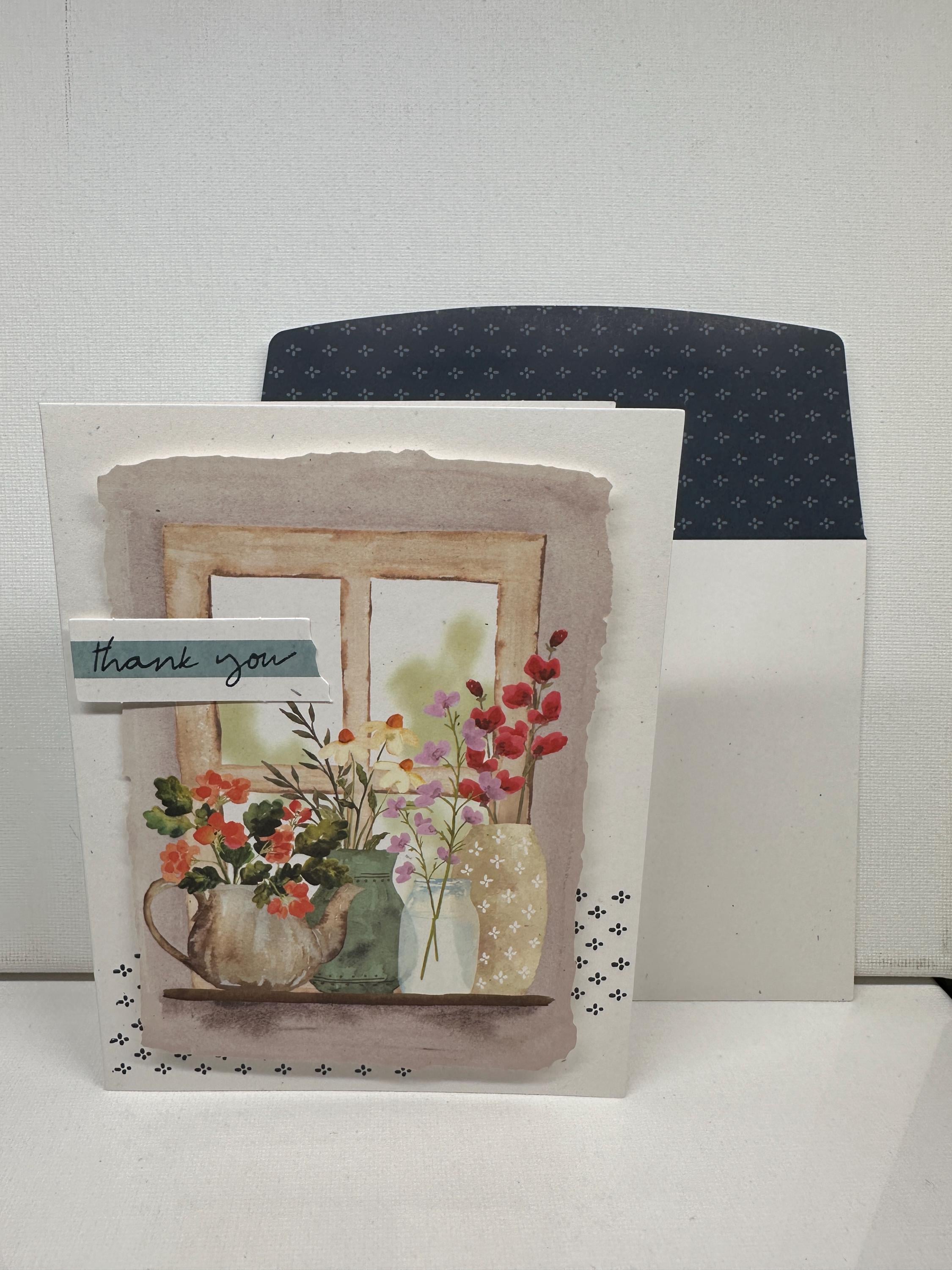 Homemade Greeting Card - Thank You - Farmhouse Florals - Stampin' Up - Etsy