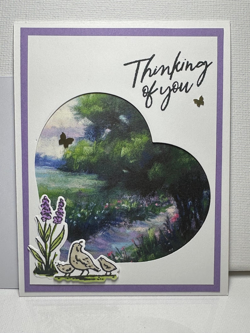 Homemade Greeting Card - Thinking of You - Gardening - Stampin' Up - Etsy