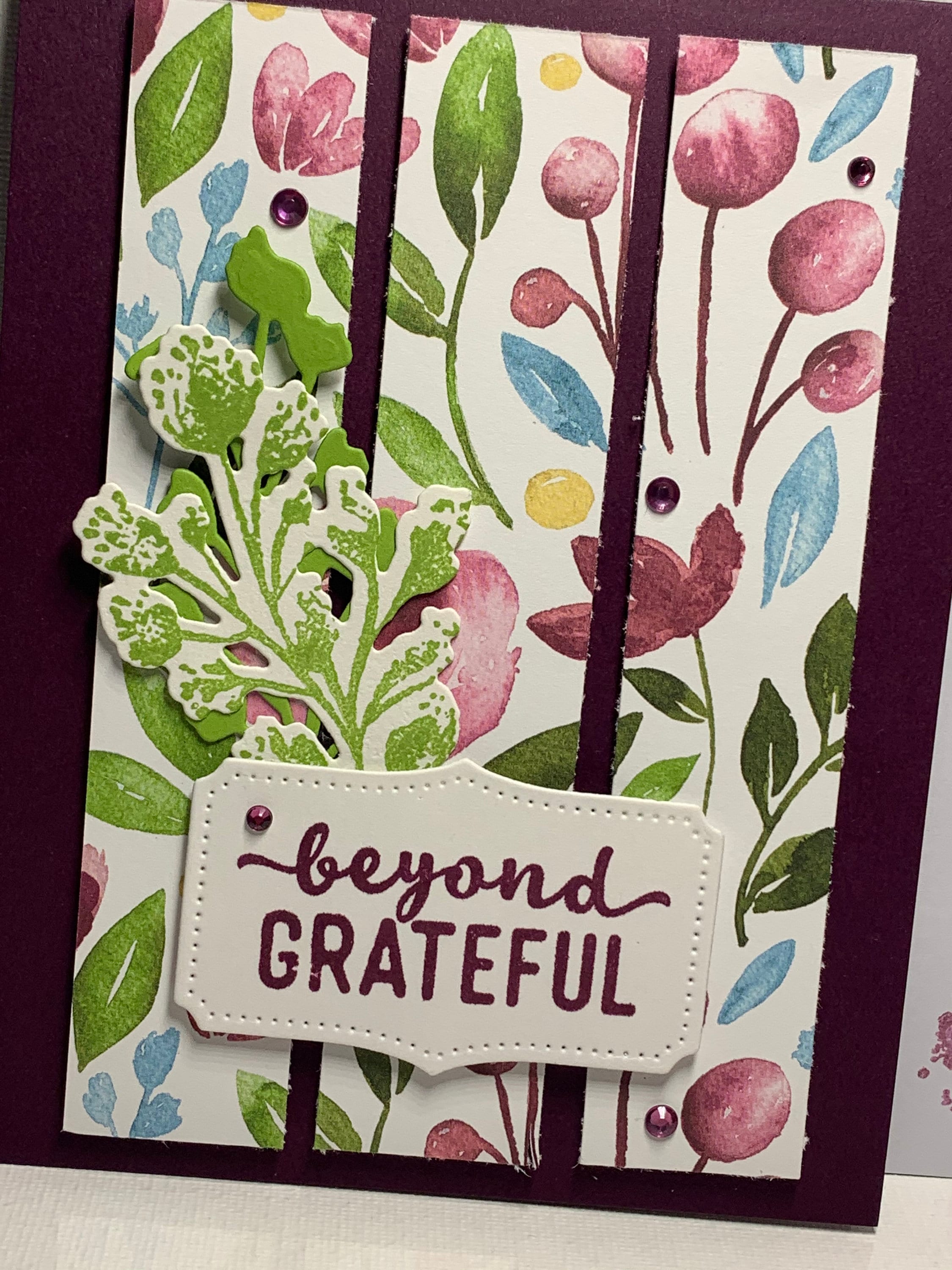 Homemade Greeting Card - Thank You - Floral - Stampin' Up - Etsy
