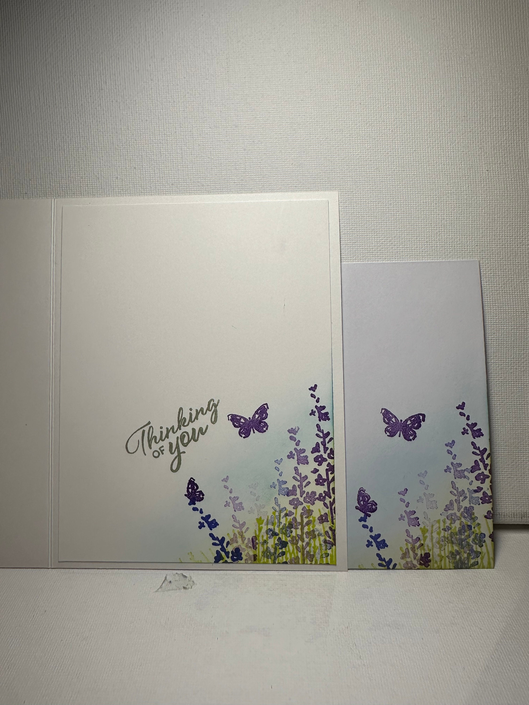 Homemade Greeting Card - Hello - Lavender - Butterfly - Stampin' Up - Etsy