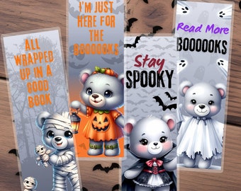 Spooky Halloween Bear Bookmark | Fall Bookmark | Gift For Readers | Halloween Bookmark | Gift For Book Lovers | Book Club Gift