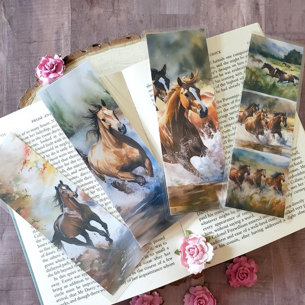 Horse Bookmark | Horses Bookmark | Bookmark with Horses | Gift for Horse Lover | Gift for Book Lovers