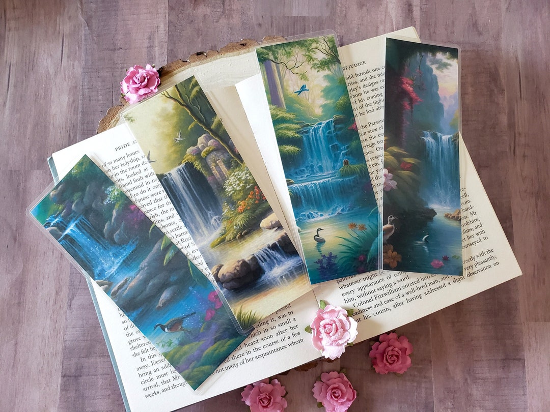 Waterfall Bookmark | Summer Bookmark | Book Lover Gift | Bookish Gifts ...
