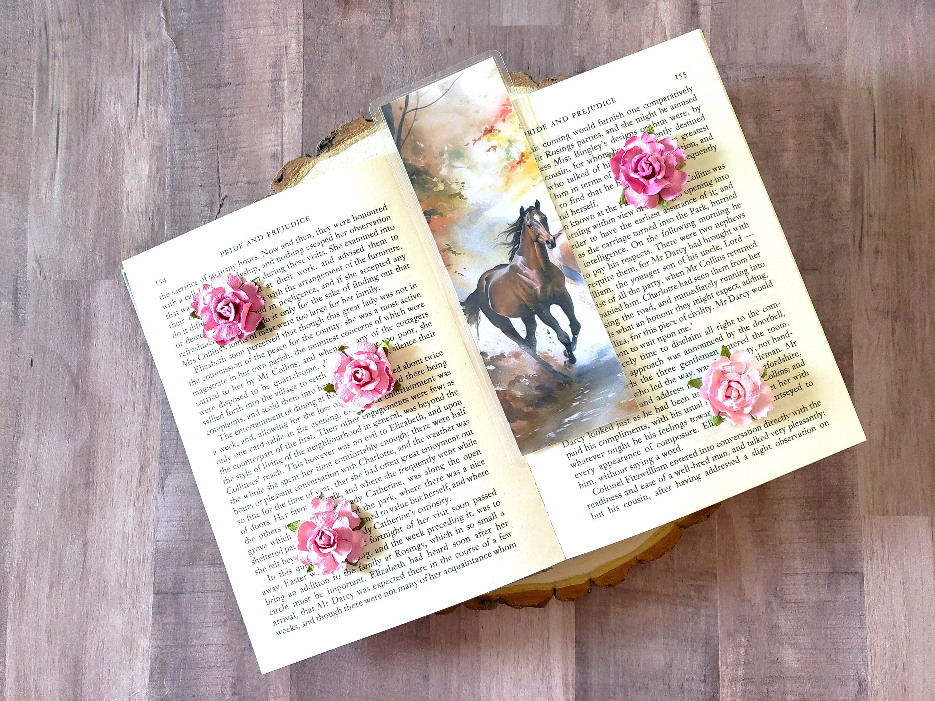 Horse Bookmark Horses Bookmark Bookmark With Horses Gift Etsy