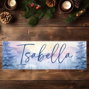 Personalized Name Winter Bookmark | Name Bookmark | Custom Made Bookmark | Landscape Bookmark | Gift for Book Lovers