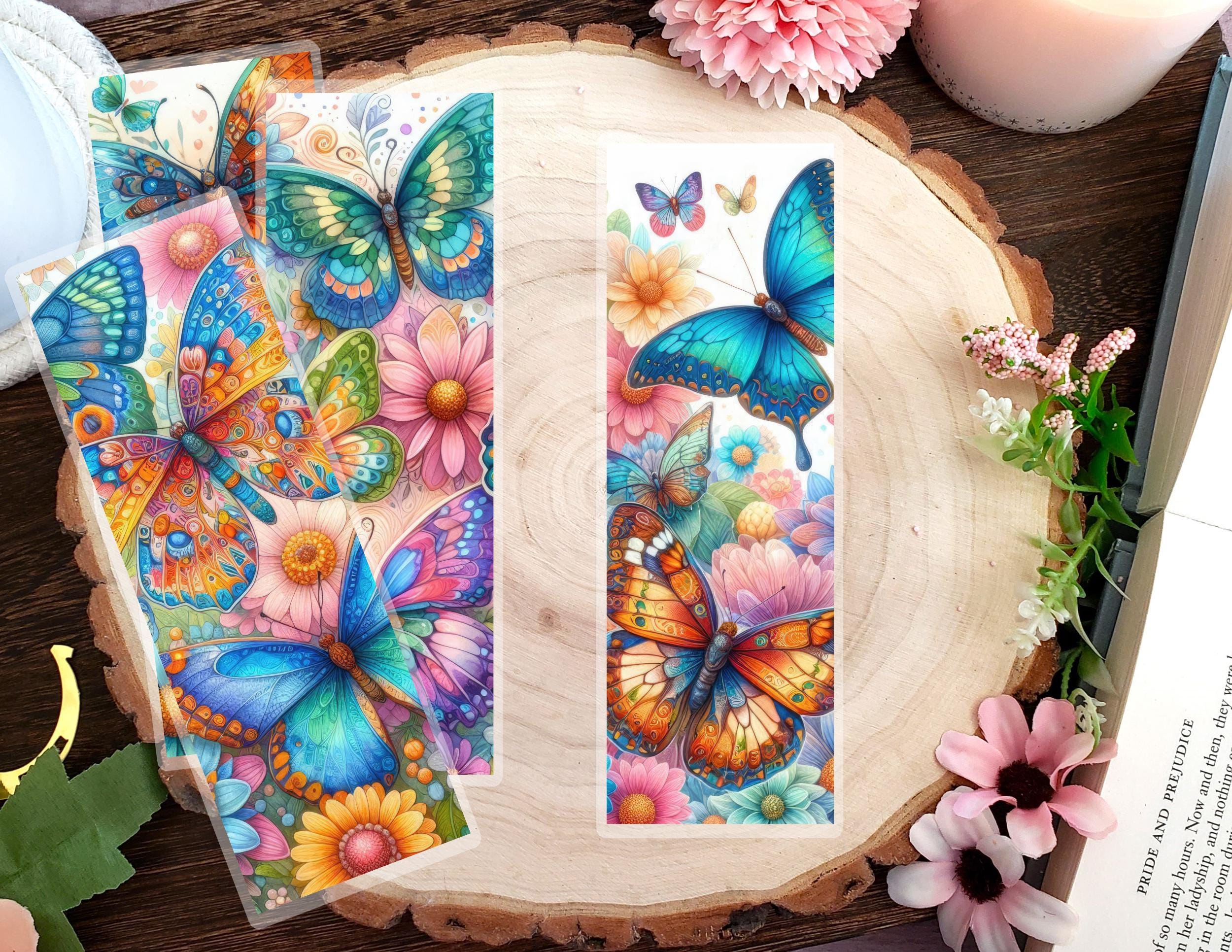 Spring Butterflies Bookmark | Butterfly Bookmarks | Gift for Readers ...