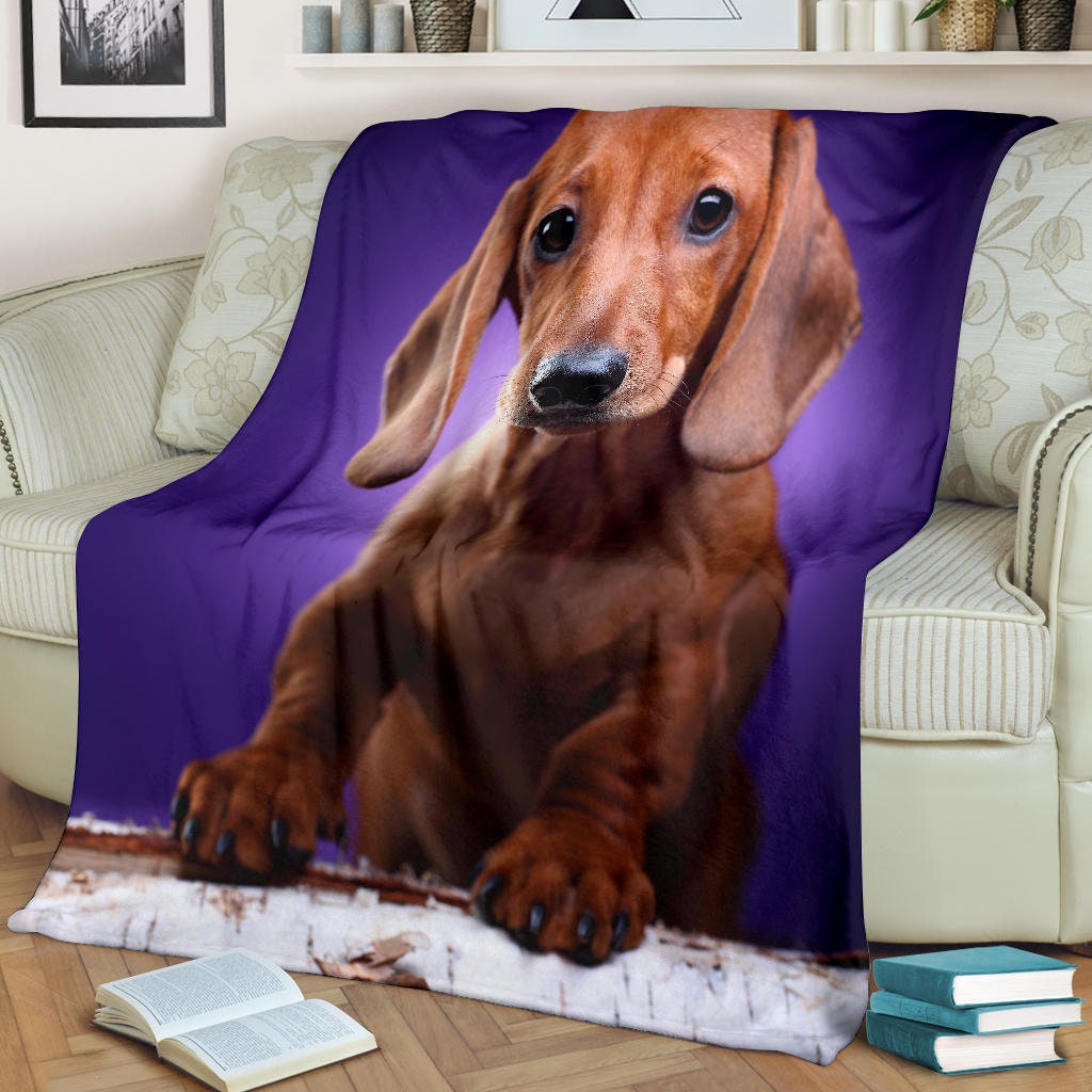 Dachshund Fleece Blanket Sausage Dog Home Decor Christmas Gift Etsy UK