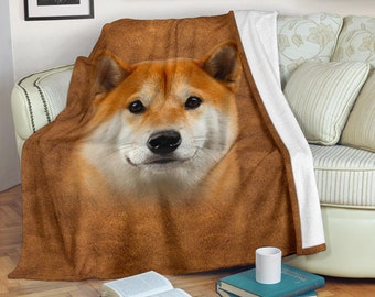 Blanket with Shiba Inu, blankets for dog lovers, christmas gift, shiba inu owners gift