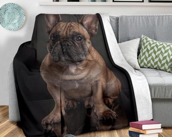 French Bulldog Fleece Blanket