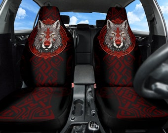 Viking wolf front car seat covers, car accessories, vikings