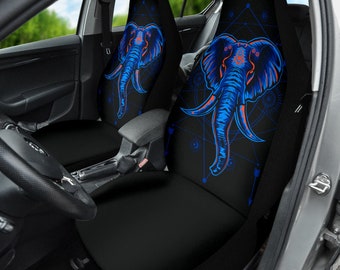 Blue elephant car seat covers set of 2