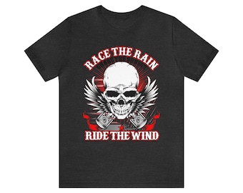 T-shirt for bikers, Bike Skull, Biker christmas gift, Tshirt for men and women