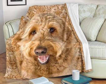 Goldendoodle Blanket, Home decoration, Christmas gift, Golden doodle