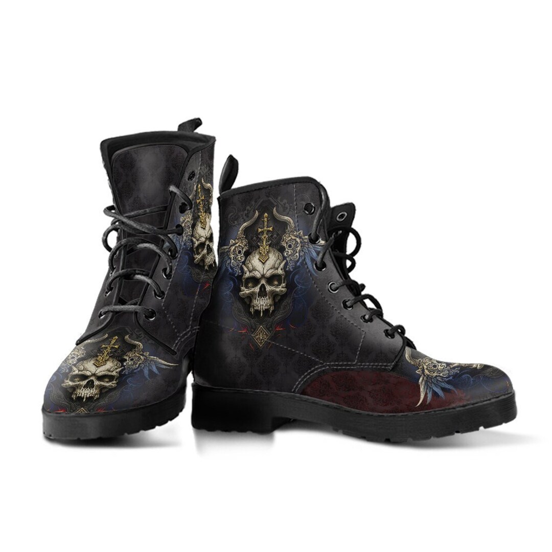 Skull Gothic Witch Men's Boots