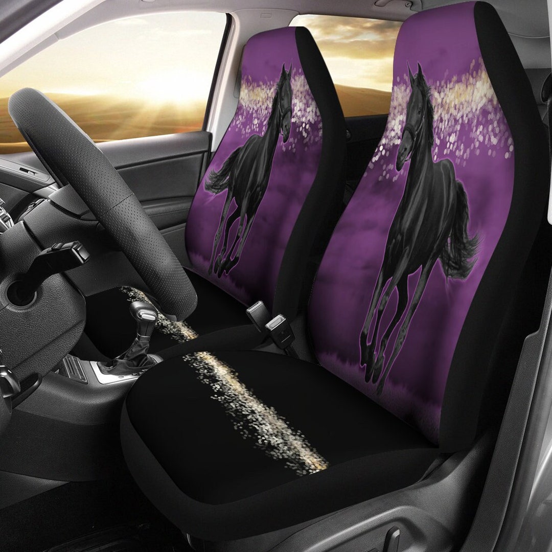 Black Horse Car Seat Covers Set of 2, Horses, Horse Ranch, Farm Etsy