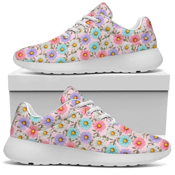 Sneakers With Little Colorful Flowers for Women and Girls Summer Shoes Etsy Ireland