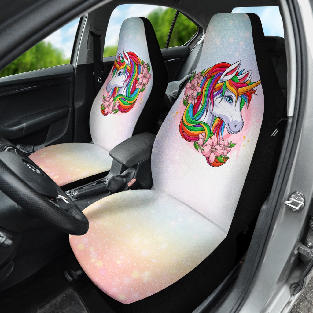 Car Seat Covers for Women Girls With Unicorn Set of 2 Etsy