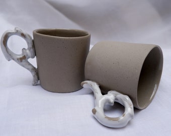 Rustic Ceramic Mugs, Colored Stoneware Mugs, Modern Pottery Coffee Cups, Unique Home Decor, Mother's Day Gift