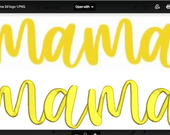 3D Embroidery Cursive 'Mama' DST File