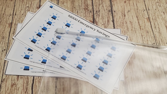 1000 Budget Envelope Trackers Paper Party Supplies Stickers Labels 