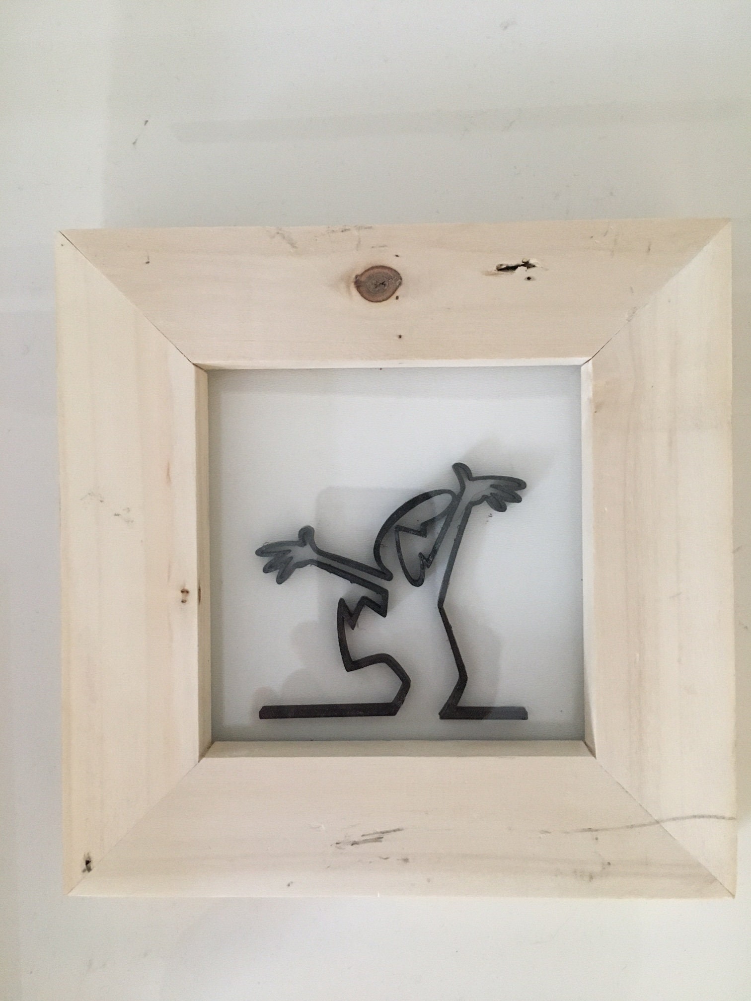 La Línea , Cadre Línea Tableau Décoration Línea, Impression 3D, à Accrocher, Cadre en Bois,