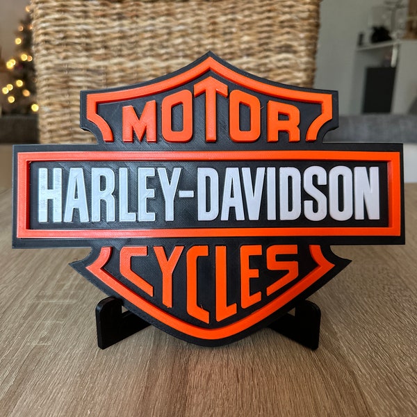 Harley Davidson Motor Cycles ,  LOGO Harley Davidson ,Impression 3 D